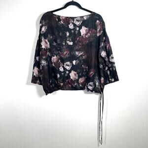 Fuzzi Top Womens 42 Dark Romantic Floral Avant Garde Vintage Whimsigoth